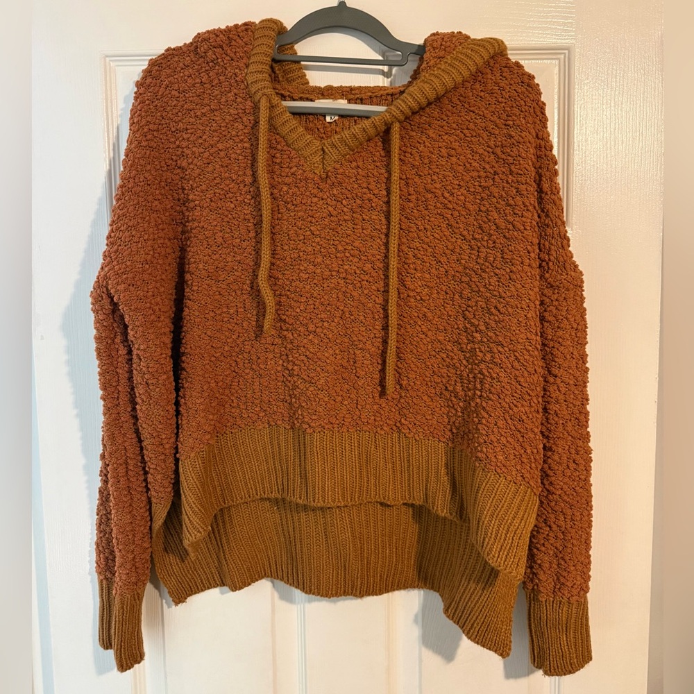 POL Rust Textured Hoodie